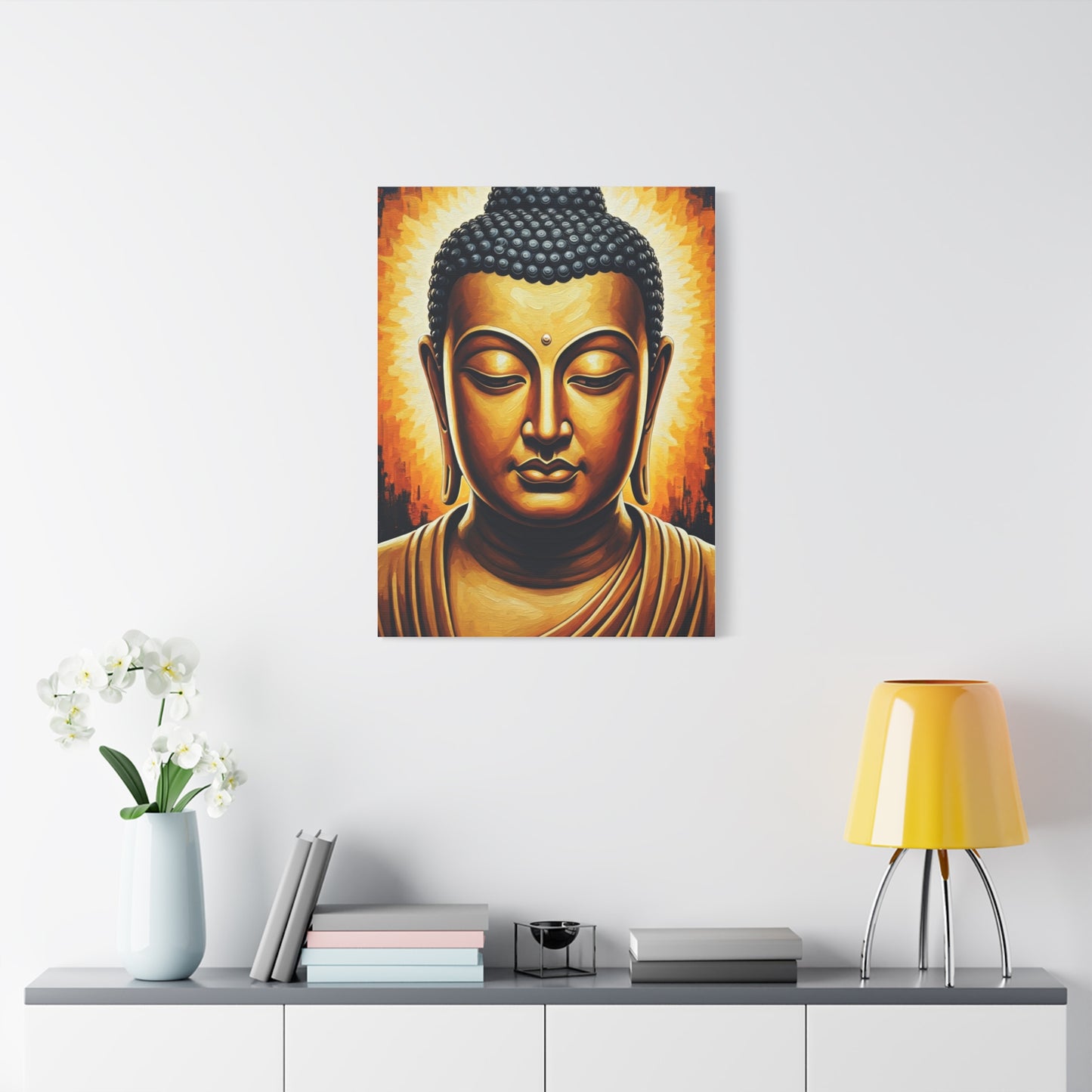 Golden Serenity Buddha Portrait