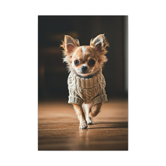 Tiny Stride Chihuahua Wall Art & Canvas Print