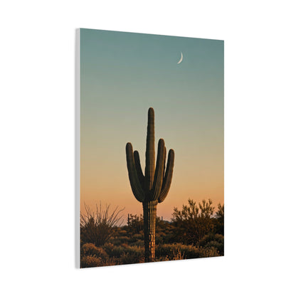 Solitary Saguaro Under Open Desert Sky Wall Art & Canvas Prints
