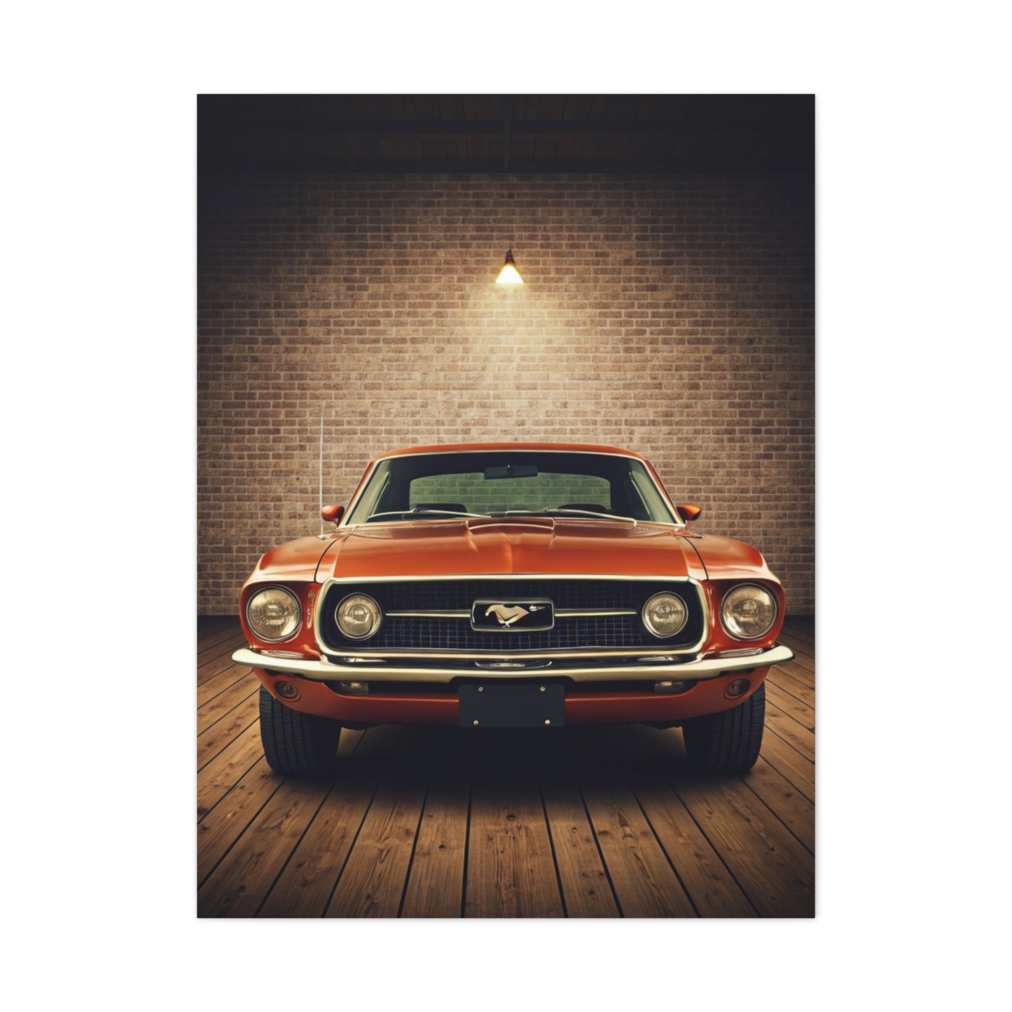 Ford Mustang 1969 Vintage Garage Wall Art & Canvas Prints