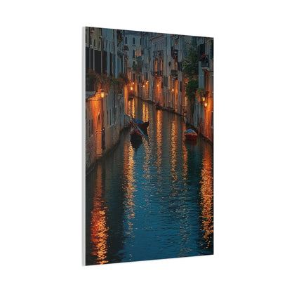 Venetian Canal Evening Glow Wall Art & Canvas Print