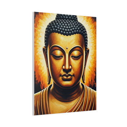 Golden Serenity Buddha Portrait