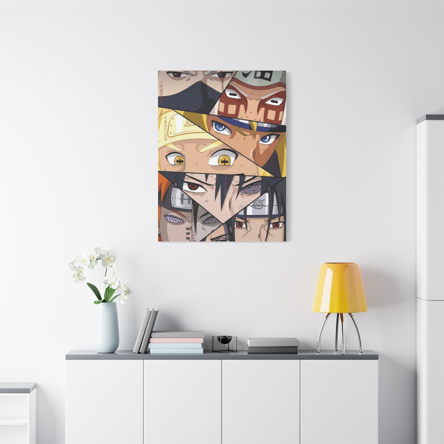 Naruto Epic Shinobi Eyes Collage Poster Wall Art & Canvas Print