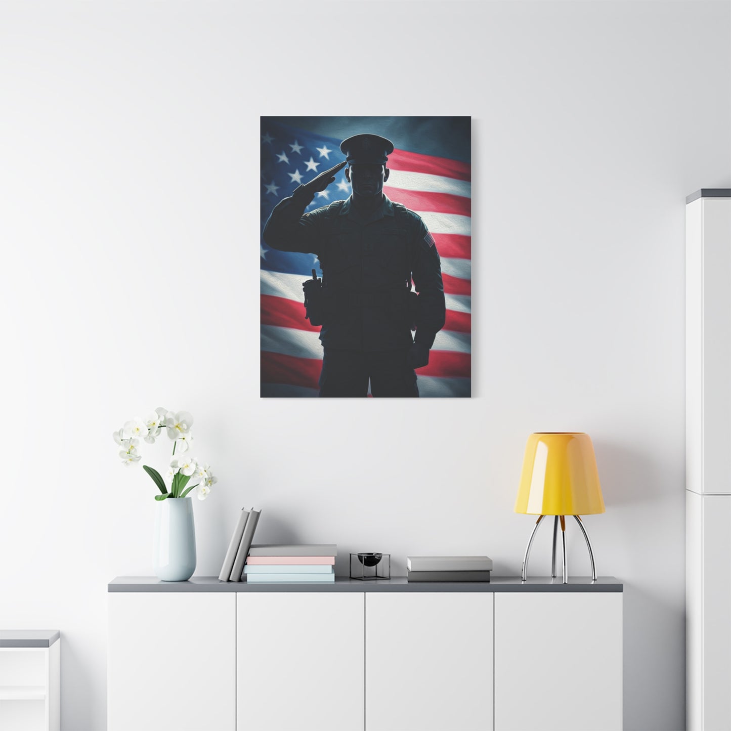 Saluting Soldier American Pride Wall Art & Canvas Prints