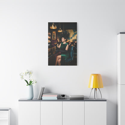 Couture Bar Lounge Woman Portrait Wall Art & Canvas Print