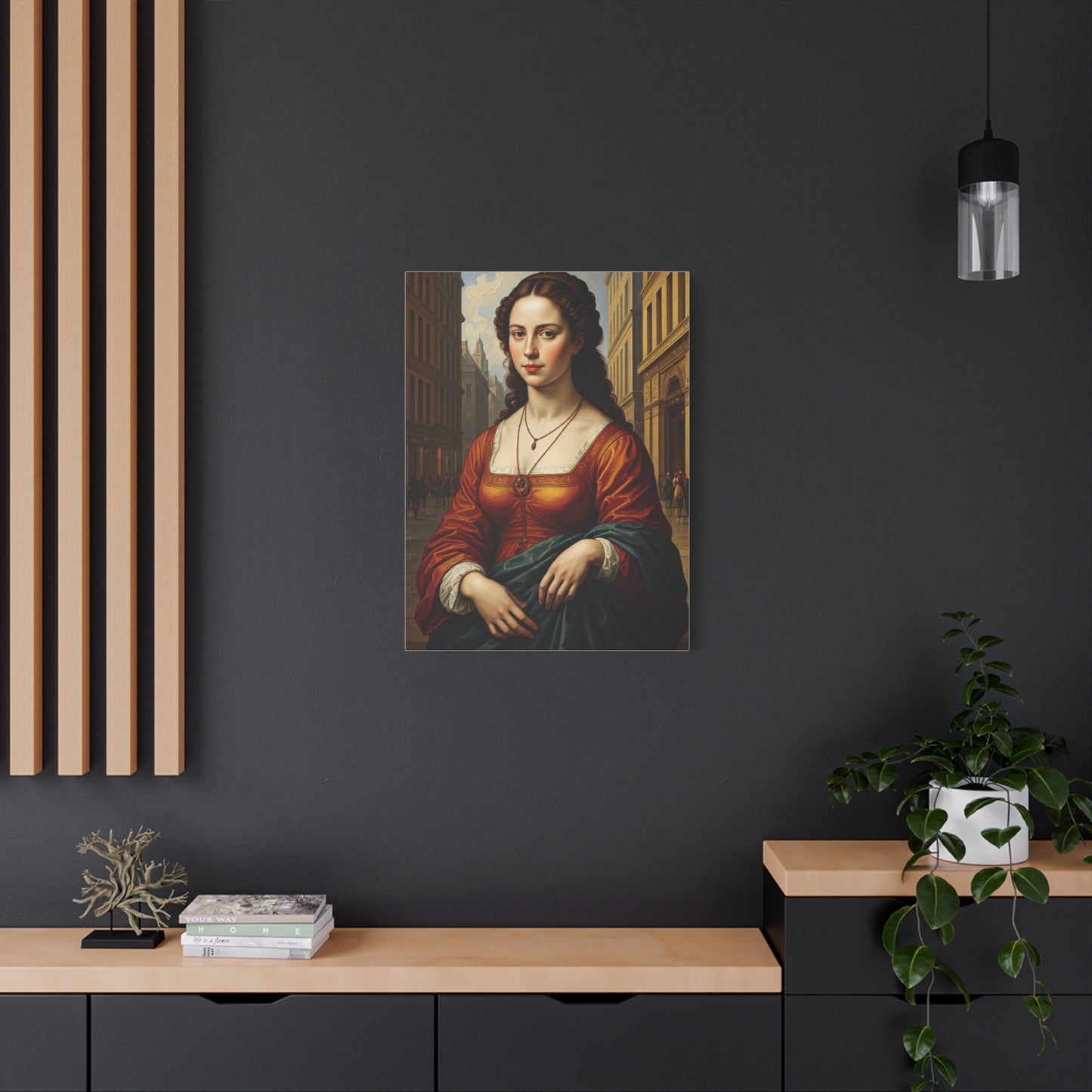 Renaissance Elegance Woman Portrait Wall Art & Canvas Print