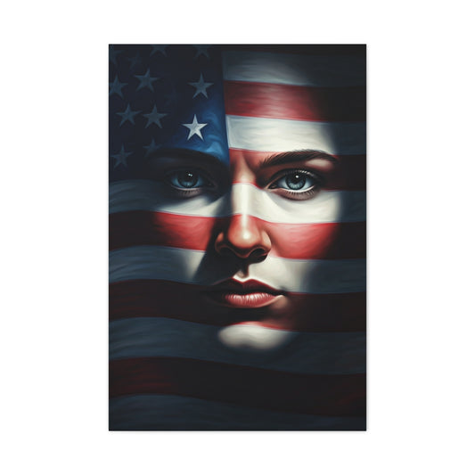 Stars and Stripes Face of Freedom Wall Art & Canvas Prints