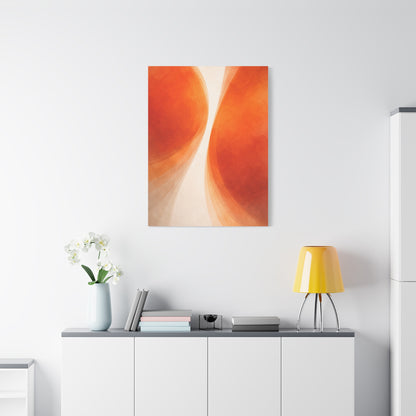 Dual Orange Flow Abstract Composition Wall Art & Canvas Print