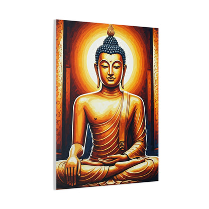 Golden Serenity Buddha Wall Art & Canvas Prints
