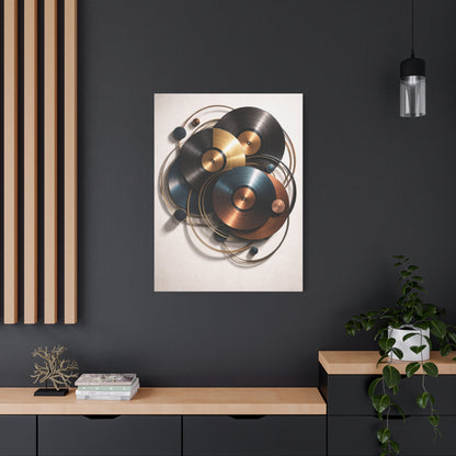Abstract Vinyl Orbit Sculpture Wall Art & Canvas Print