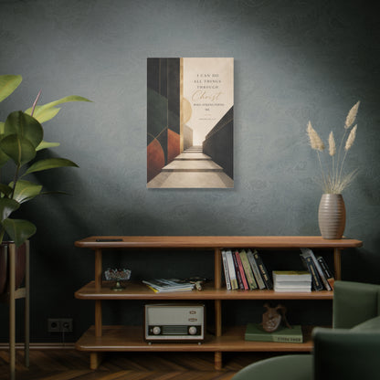 Philippians 4:13 Modern Perspective Scripture Wall Art & Canvas Print