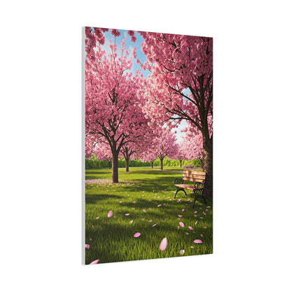 Sakura Blossom Garden Park Scene Wall Art & Canvas Prints