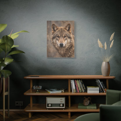 Natural Gray Wolf Close Portrait Wall Art & Canvas Print