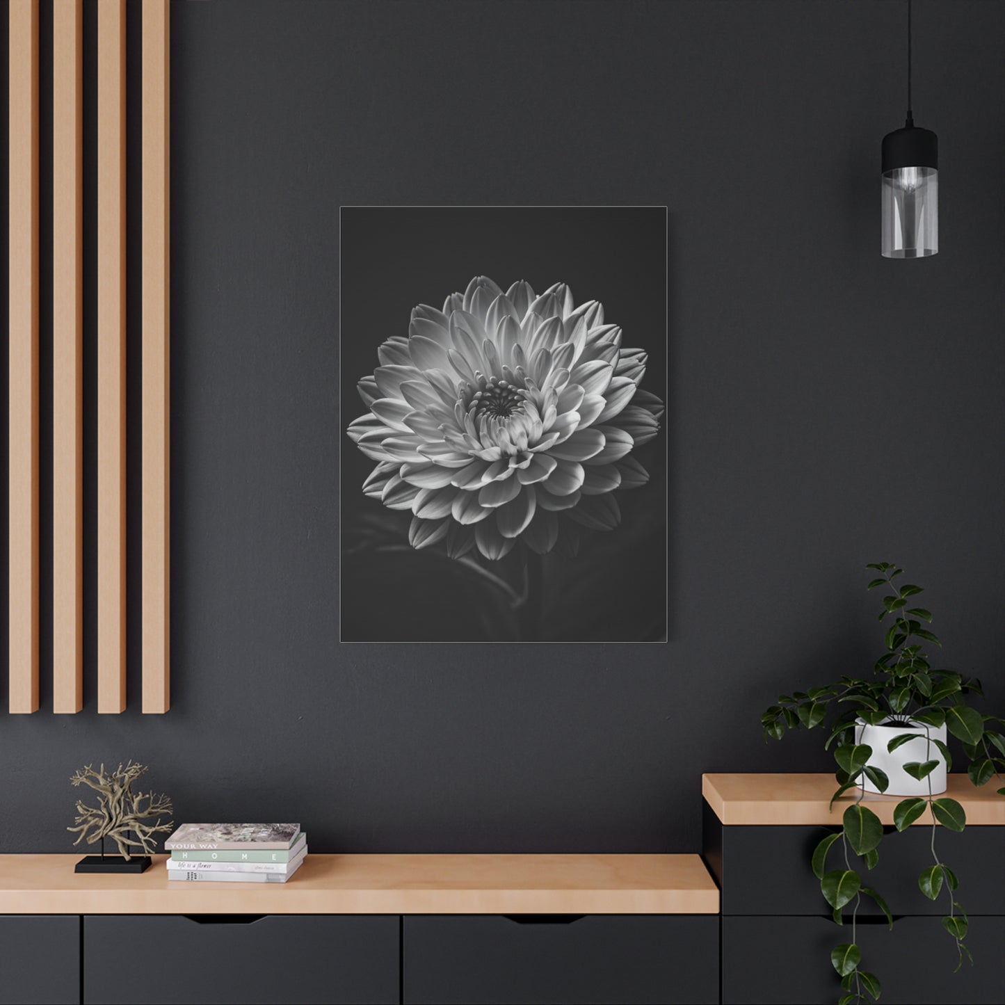 Full Bloom Dahlia Portrait Wall Art & Canvas Prints