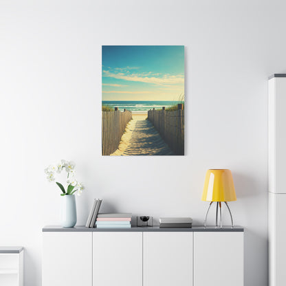 Sandy Fence Pathway to the Shore Wall Art & Canvas Prints