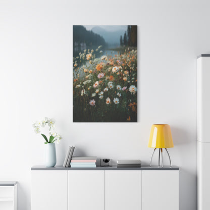 Wildflower Lakeside Meadow Wall Art & Canvas Print