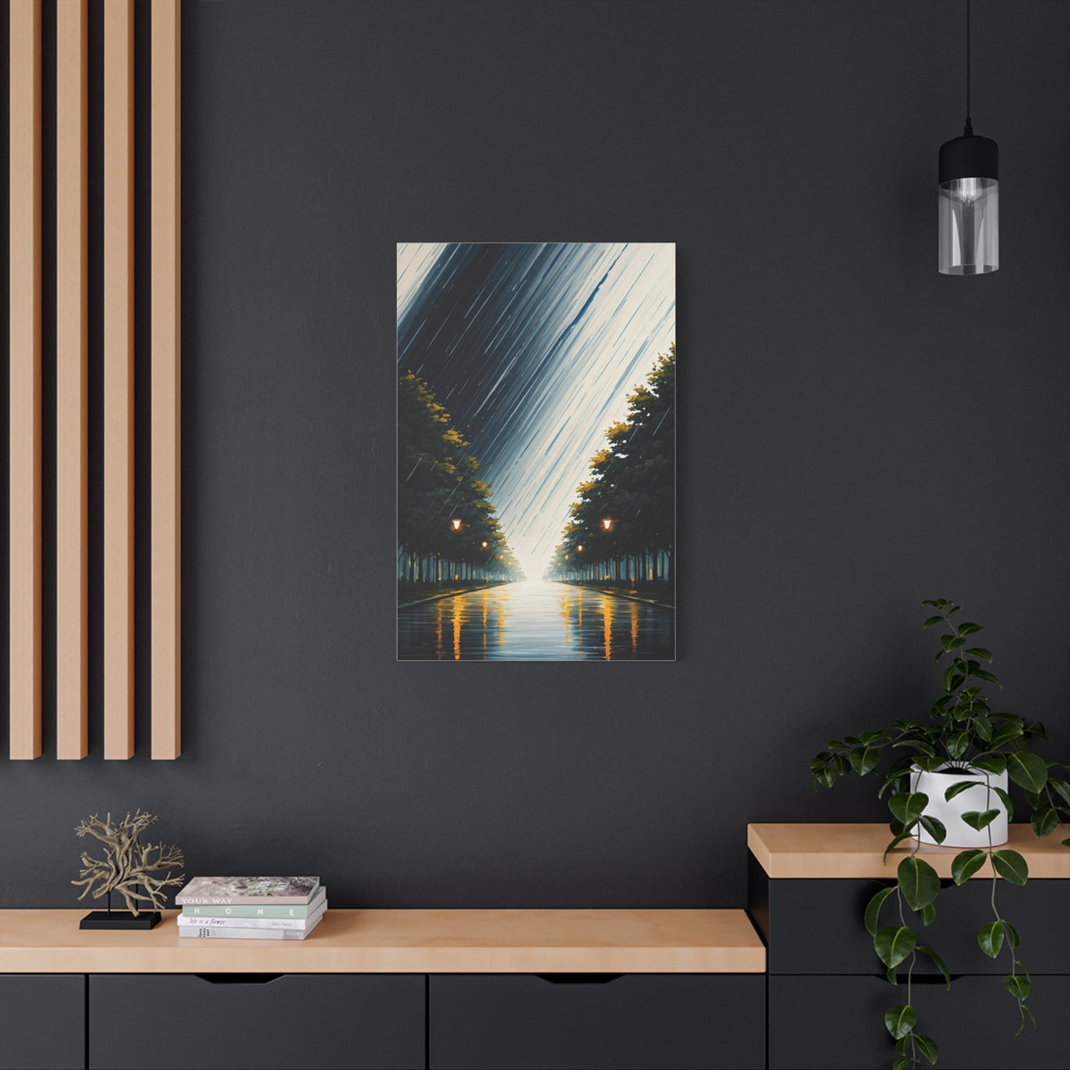 Tree-Lined Light Path Landscape Wall Art & Canvas Prints