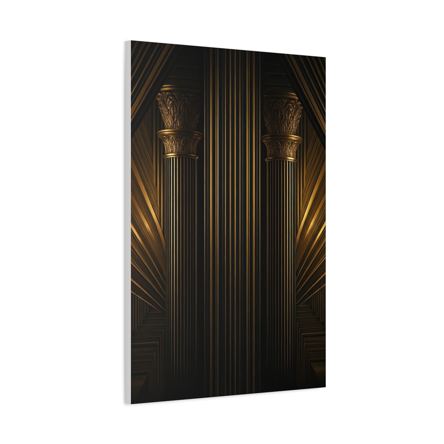 Golden Pillars Art Deco Grandeur Wall Art & Canvas Prints