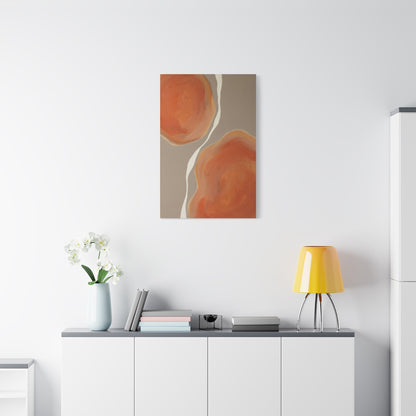 Minimal Tangerine Organic Forms Wall Art & Canvas Print