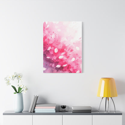 Abstract Sakura Watercolor Petals Wall Art & Canvas Prints