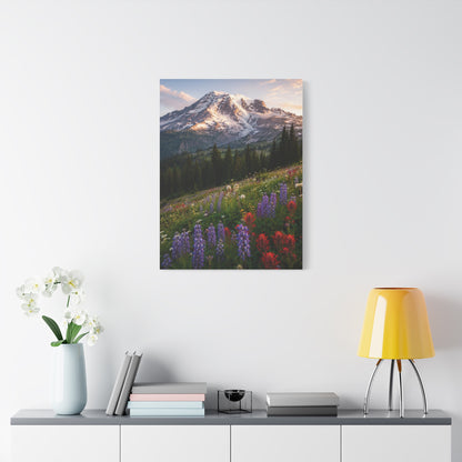 Mount Rainier Wildflower Meadow Wall Art & Canvas Print
