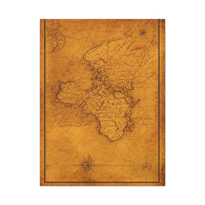 Vintage Africa Continent Map Wall Art & Canvas Prints