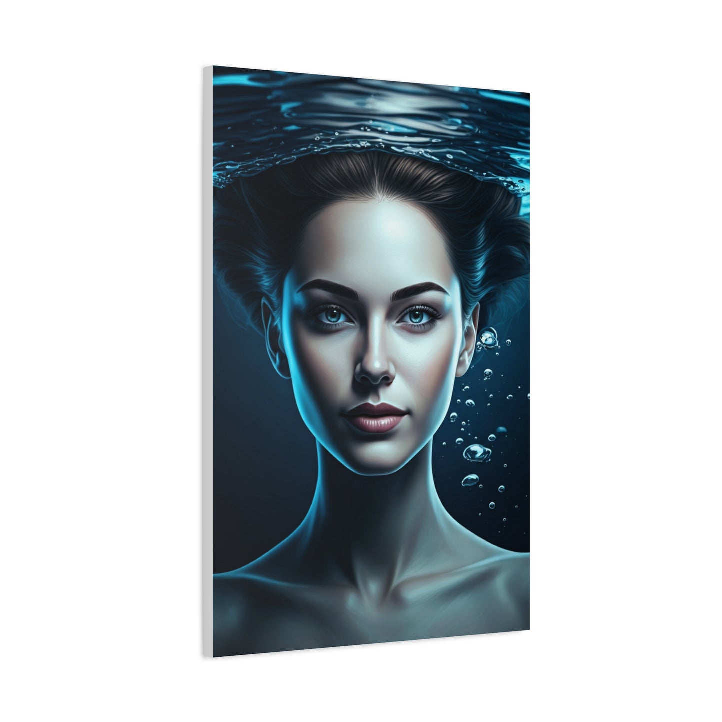 Underwater Woman Portrait with Floating Hair Wall Art & Canvas Prints