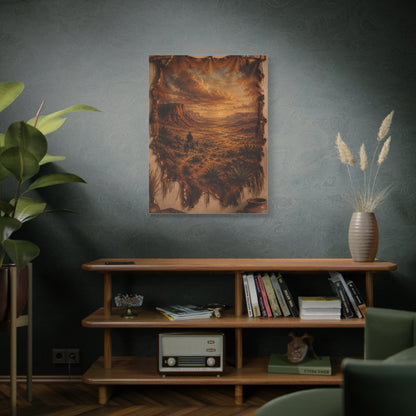 Leather Hide Desert Panorama Southwest Wall Art & Canvas Print