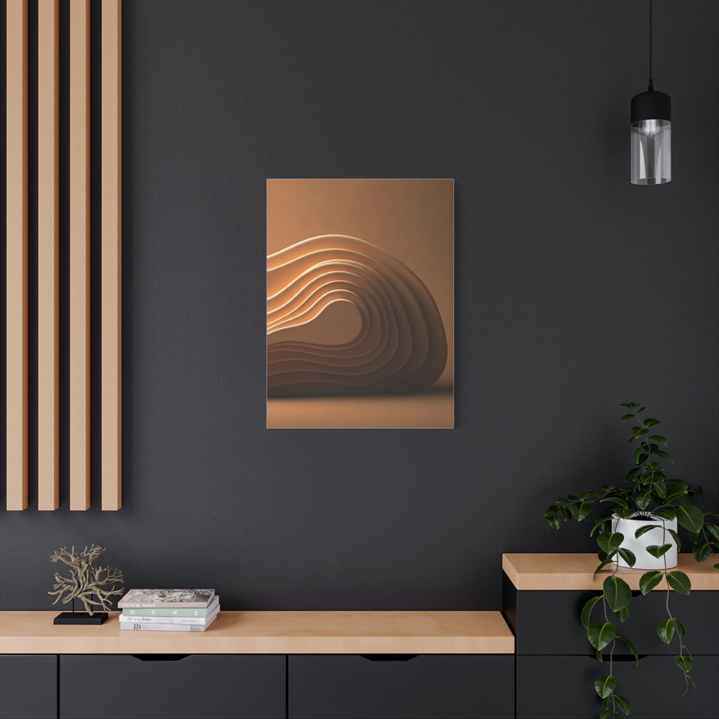 Sculpted Bronze Wave Statement Wall Art & Canvas Prints