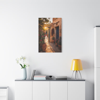 Santa Fe Adobe Courtyard Southwest Wall Art & Canvas Print