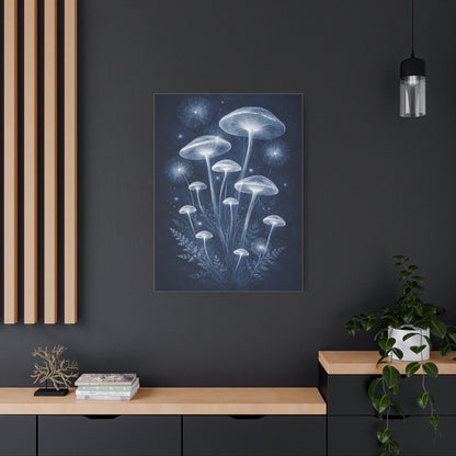 Luminous Blue Herbarium Cyanotype Wall Art & Canvas Print