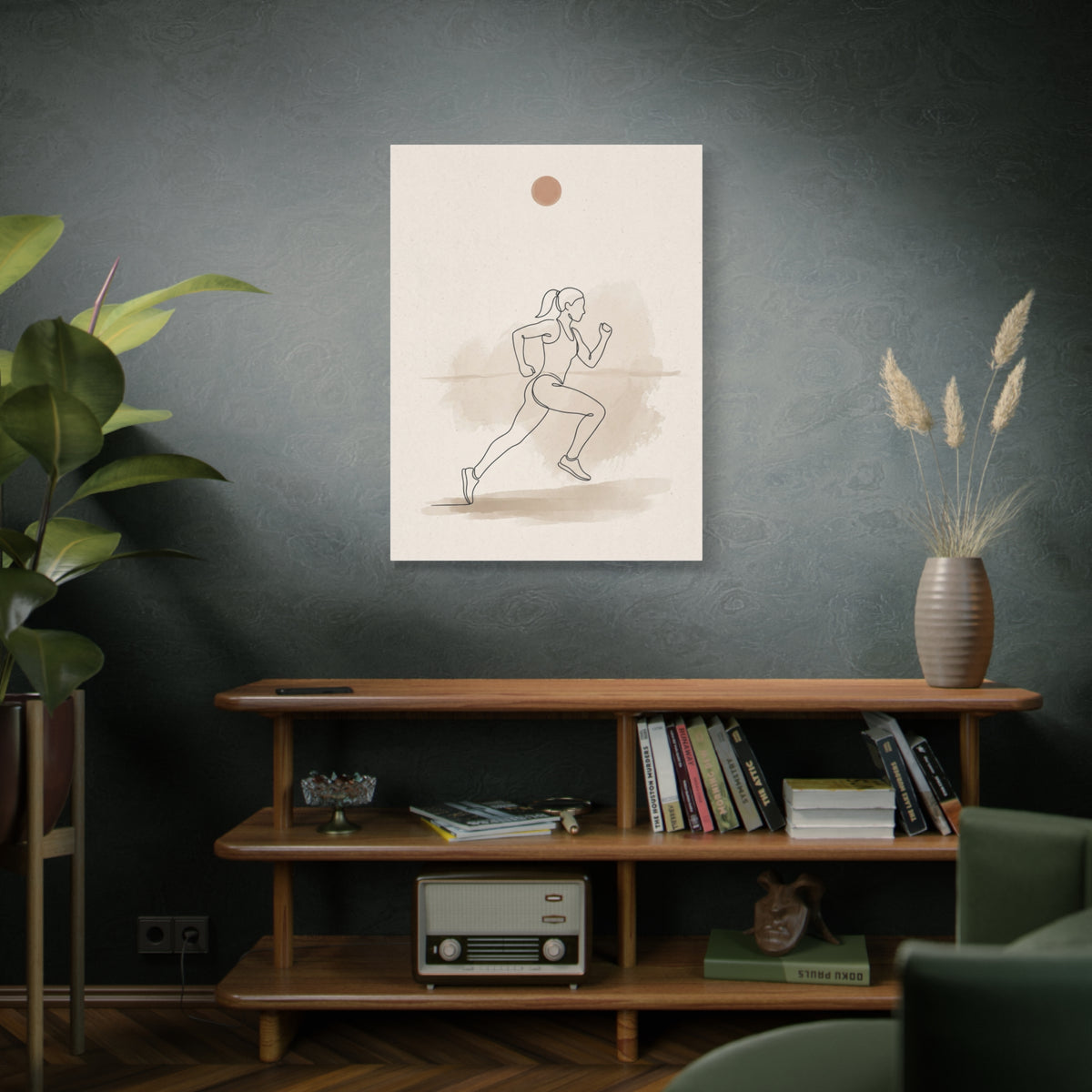Minimal Marathon Runner Sports Wall Art & Canvas Print