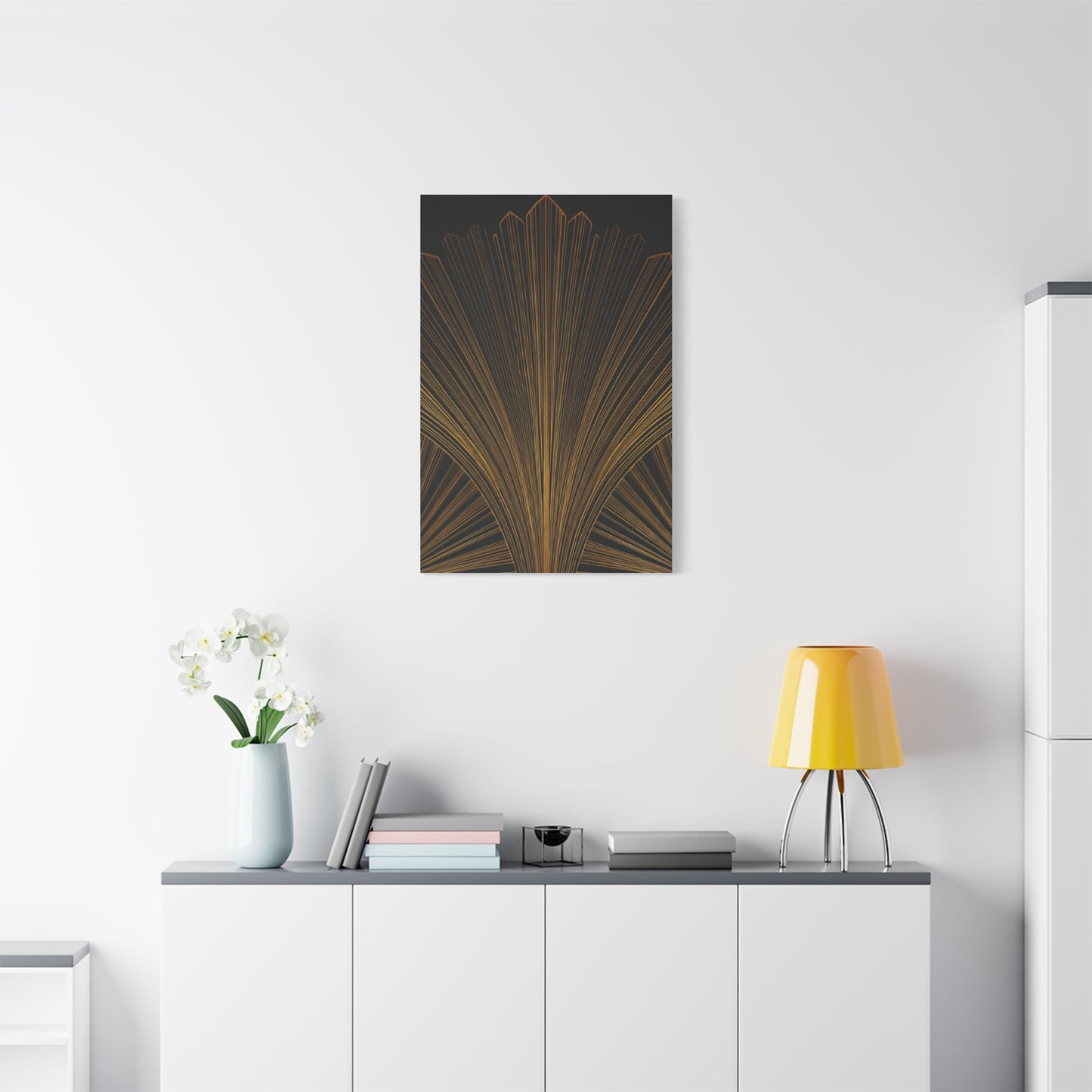 Regal Fan Lines Art Deco Wall Art & Canvas Prints
