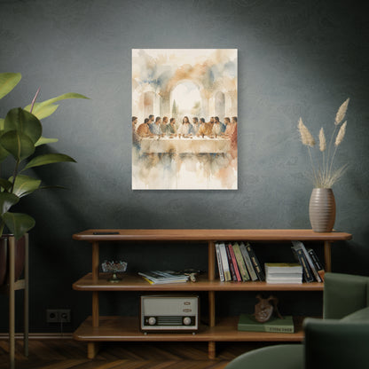 Soft Watercolor Last Supper Composition Wall Art & Canvas Print