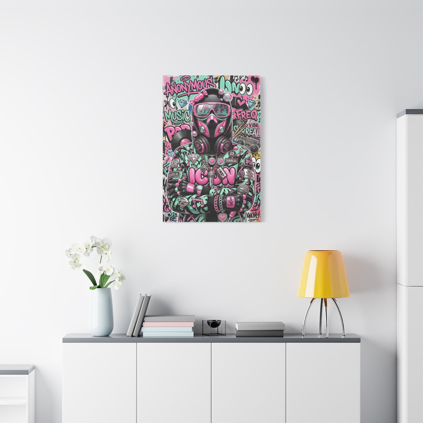 Pop Graffiti Music Icon Wall Art & Canvas Print
