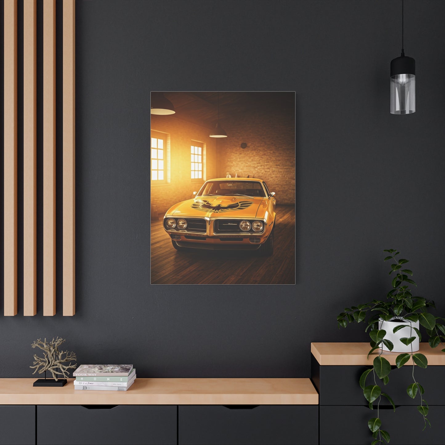 Pontiac Firebird Trans Am Hood Bird Icon Wall Art & Canvas Prints