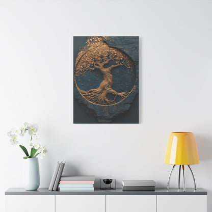 Gold Tree of Life Relief Wall Art & Canvas Print