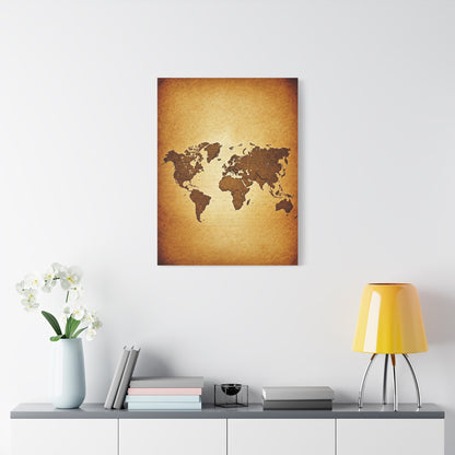 Vintage Portrait Map Fusion Wall Art & Canvas Prints