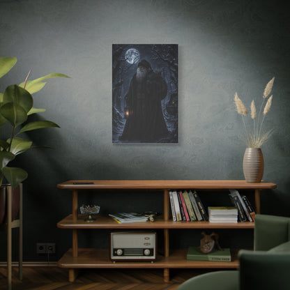 Gothic Moonlit Santa Forest Wall Art & Canvas Print