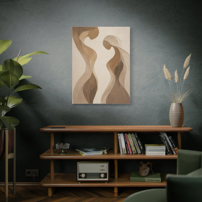 Abstract Earth Tone Lovers Flow Wall Art & Canvas Print