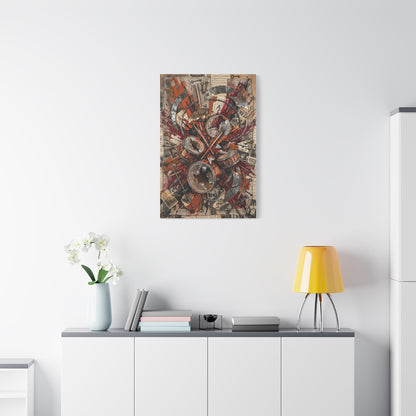 Industrial Drum Explosion Collage Wall Art & Canvas Print