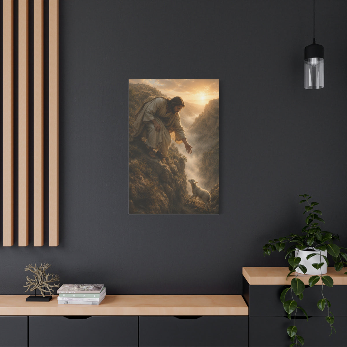 Leaves the 99 Shepherd Rescue Scripture Wall Art & Canvas Print
