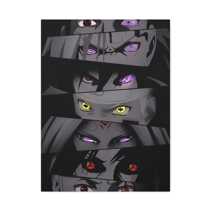 Naruto Legendary Shinobi Eyes Dark Poster Wall Art & Canvas Print