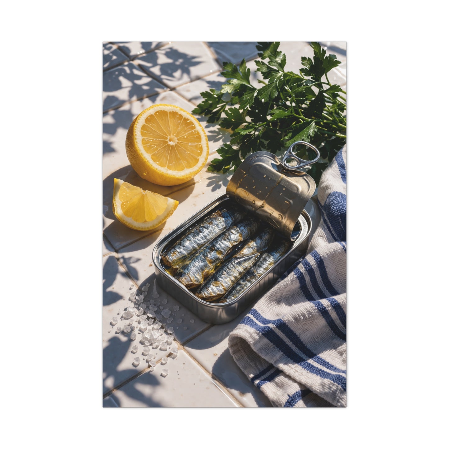 Mediterranean Sardines & Lemon Prep Wall Art & Canvas Print