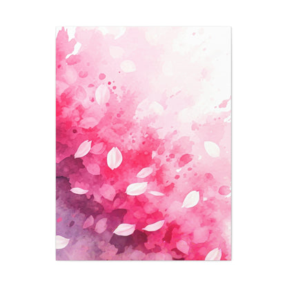 Abstract Sakura Watercolor Petals Wall Art & Canvas Prints