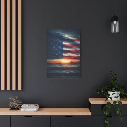 Stars and Stripes Dawn Reflection Wall Art & Canvas Prints