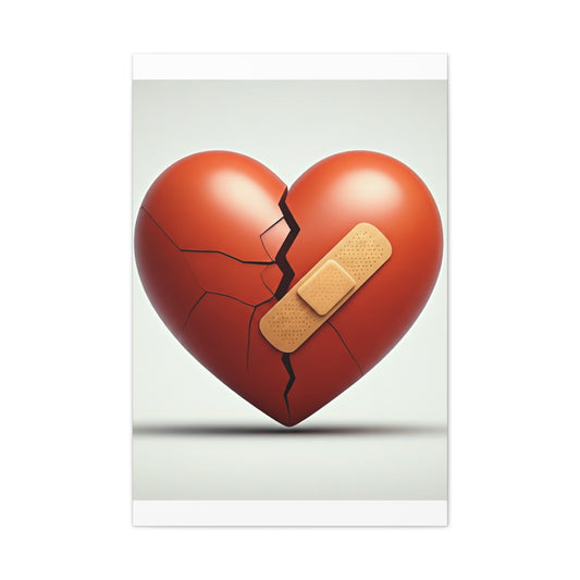 Patched Heart Wall Art & Canvas Prints