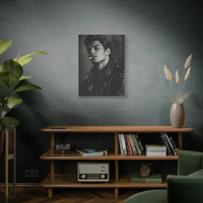 Rebel Leather Jacket Portrait Wall Art & Canvas Print