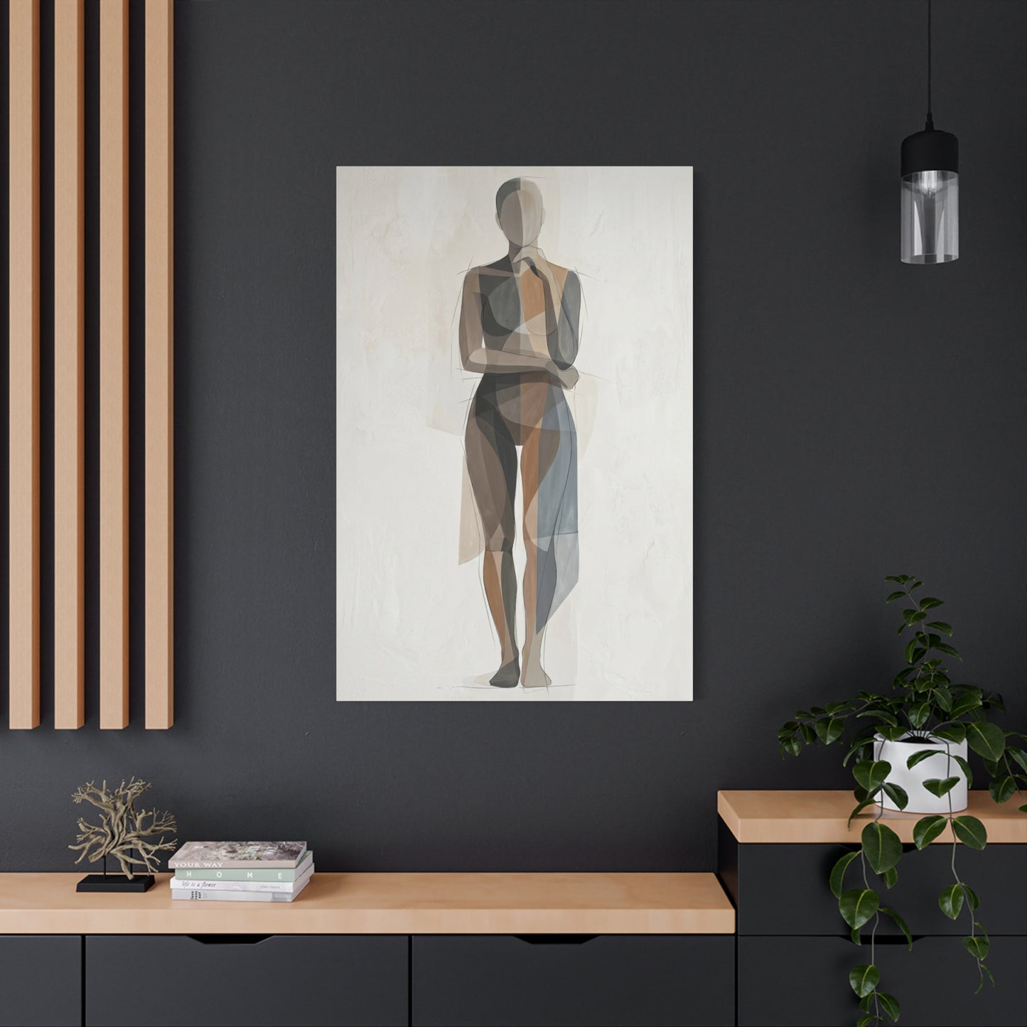 Contemporary Human-Centered Abstract Wall Art & Canvas Print