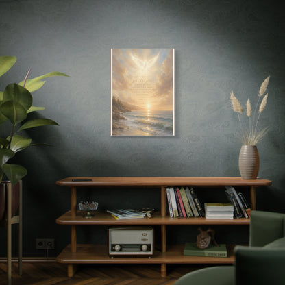 Isaiah Coastal Dove Scripture Wall Art & Canvas Print